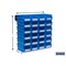Triton Products Wall Storage Unit W/ (24) 7-3/8" L x 4-1/8" W x 3" H Blue Bins & Wall Mount Rails 3-220BWS - alternate 2